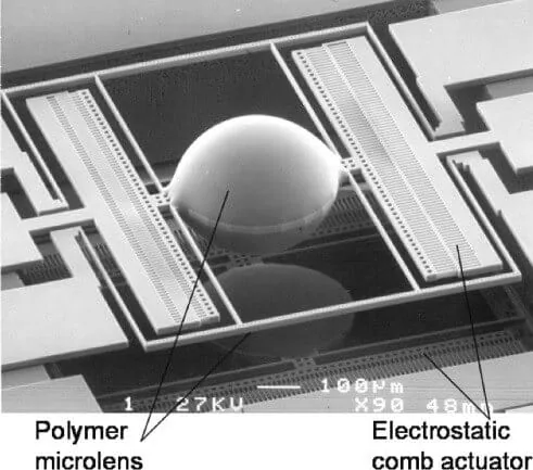 Polymer Microlens Optical Detection