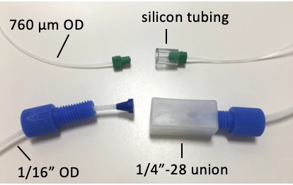 automated sample collection union tubing