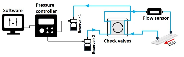 recirculation system 2 with check valves