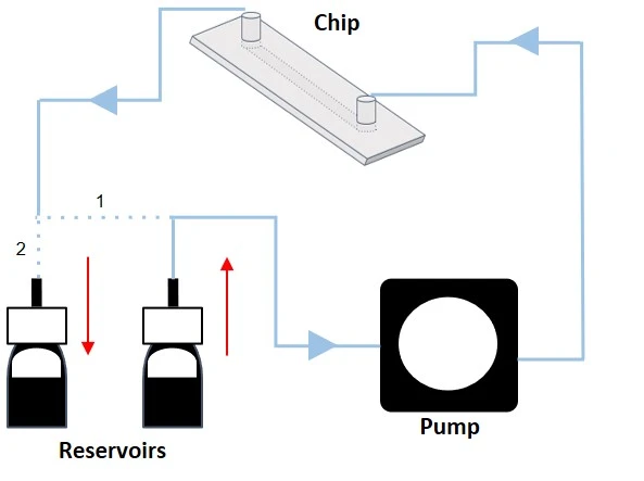 recirculation system setup loop