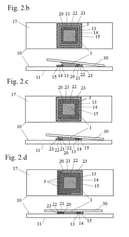 microscope slides for liquid samples schematics top view